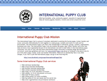 Tablet Screenshot of internationalpuppyclub.com